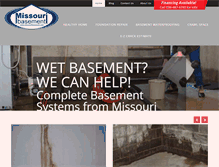 Tablet Screenshot of missouribasement.com
